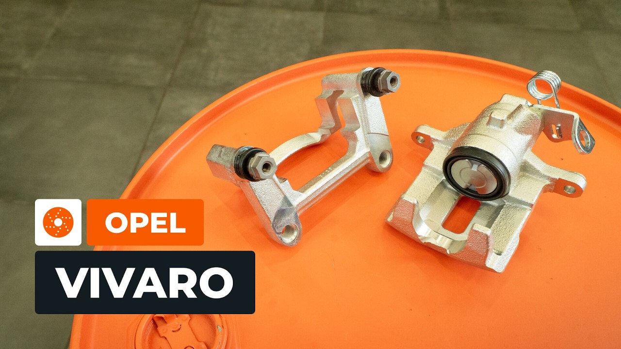 How to change a rear brake caliper and bracket on OPEL VIVARO A Van [AUTODOC TUTORIAL]