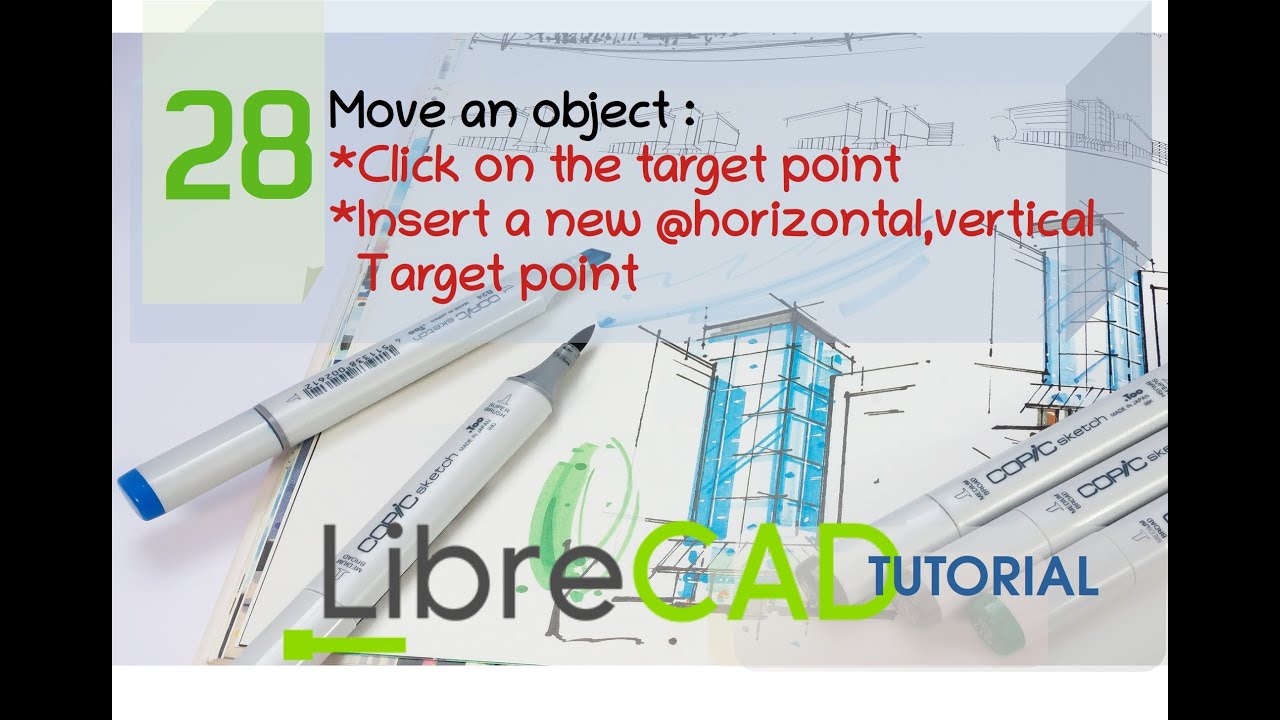 How I Move an Object - Librecad 2D Free CAD