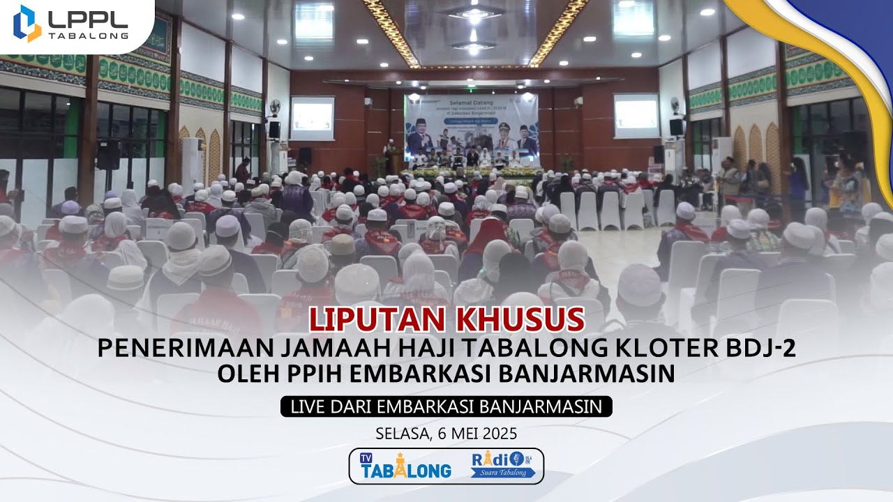 (LIVE) Penerimaan Jemaah Haji Tabalong Kloter BDJ-2 oleh PPIH Embarkasi Banjarmasin Tahun 2025