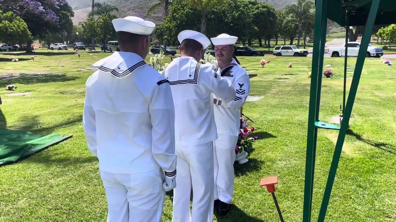 Flag ceremony for James Nichol