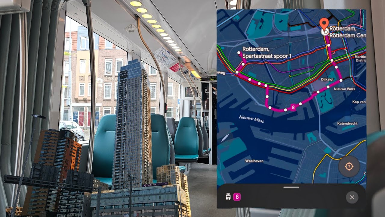 Rotterdam RET Tram 8 Spangen to Rotterdam Central