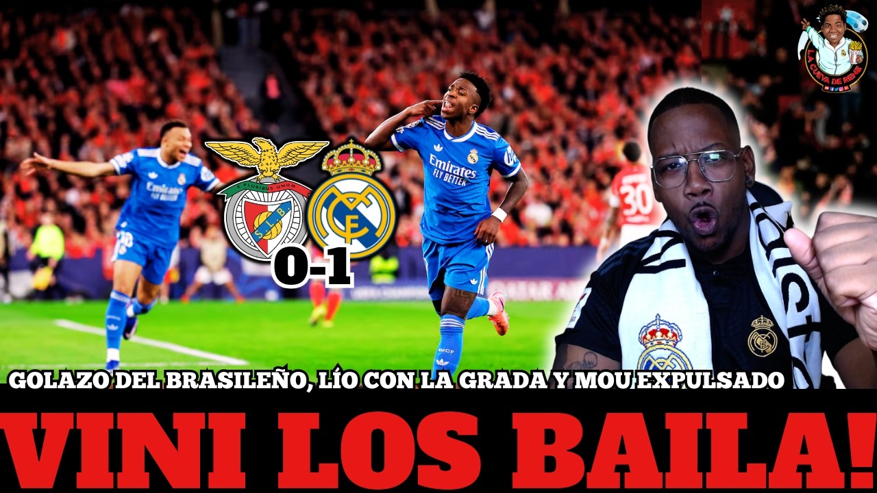🚨VINI TUMBA al BENFICA, LO LLAMAN MONO Y SE LÍA: LAMENTABLE. PASO GIGANTE DEL MADRID.