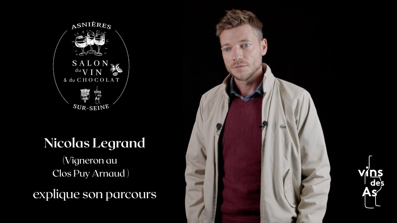 Nicolas Legrand du Domaine Clos Puy Arnaud au Salon du vin et du Chocolat d'Asni&egrave;re