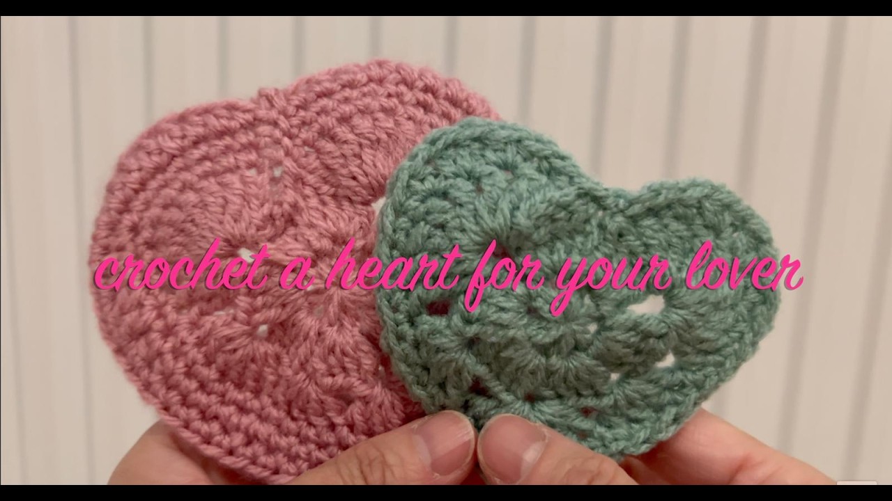 Crochet an easy heart coaster for your lover (Step-by-step tutorial)