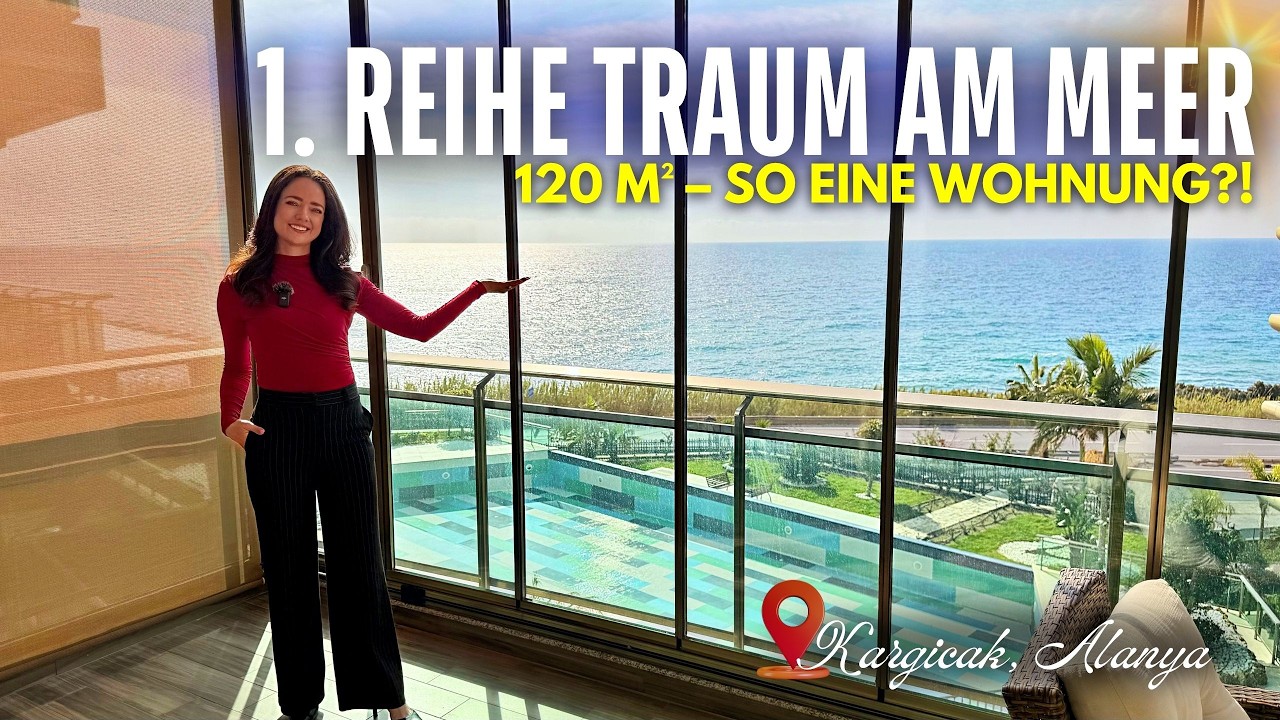 120 M&sup2; DIREKT AM MEER | DIESE WOHNUNG IN ALANYA &Uuml;BERRASCHT KOMPLETT | MEERBLICK PUR