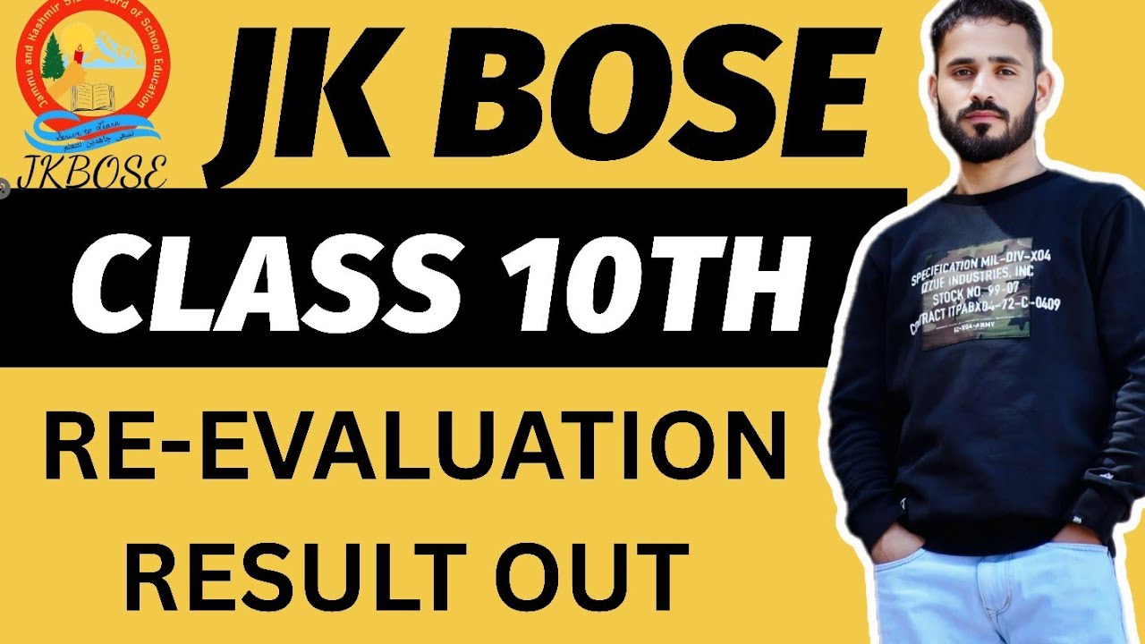 JK Bose Class 10th Re-evaluation Result 2025 Declared || Download Gazette PDF For J&K. 