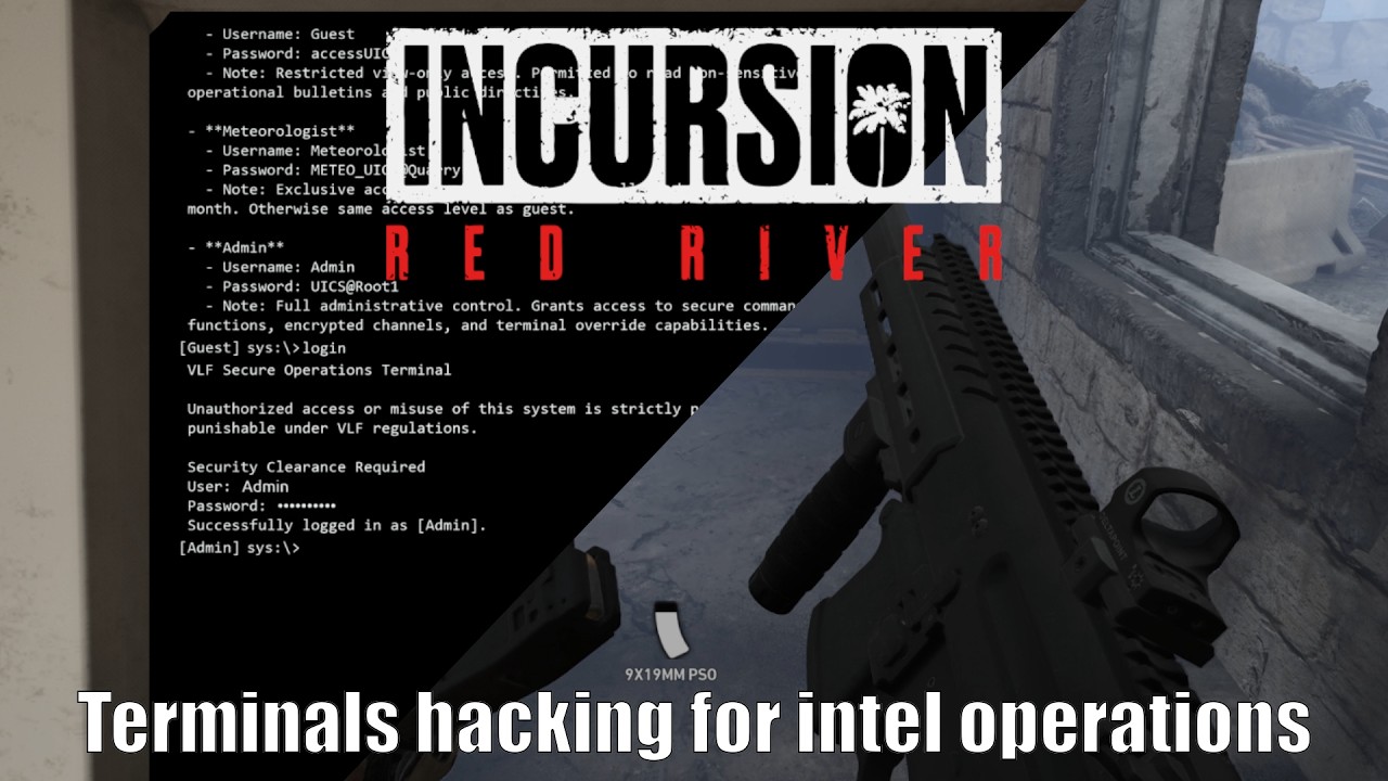 Incursion Red River Gameplay - Terminals hack compilation