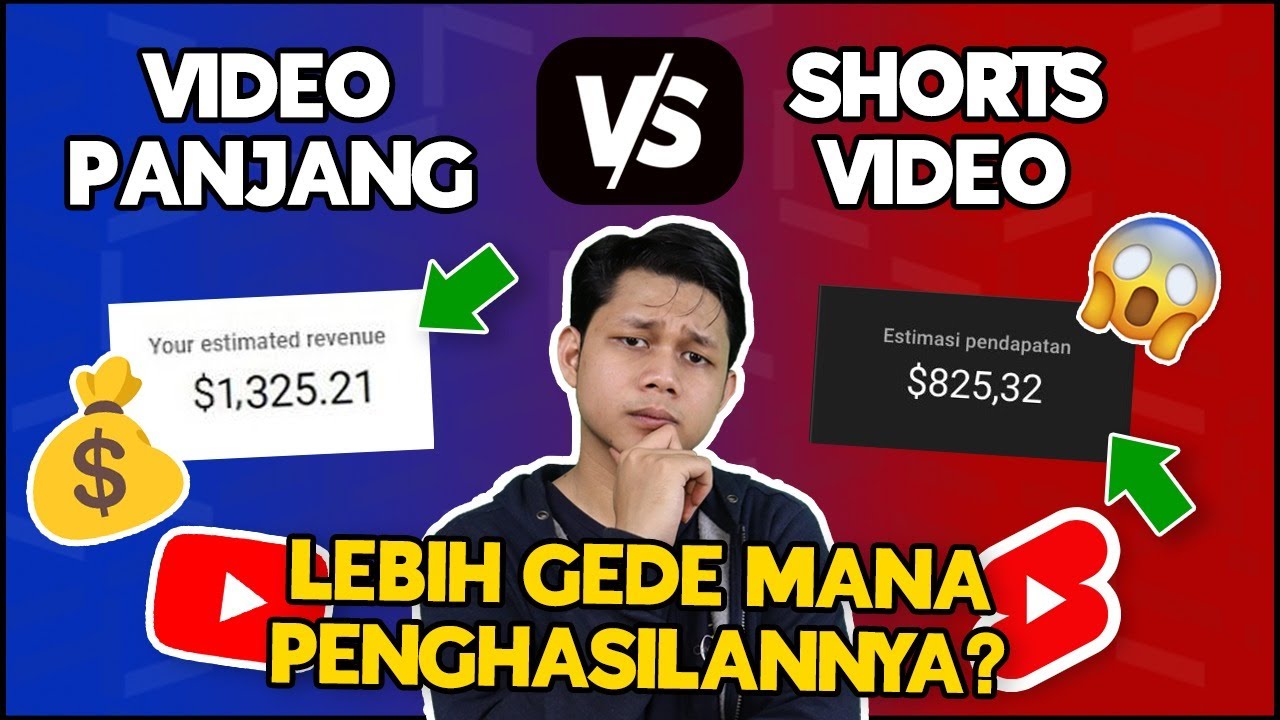 JADI YOUTUBER DI VIDEO PANJANG ATAU SHORTS ? - BONGKAR GAJI YOUTUBER PEMULA 2023