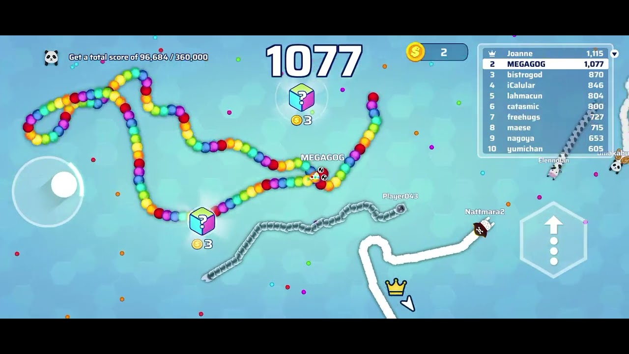 Playing snake.io but if I die vid ends