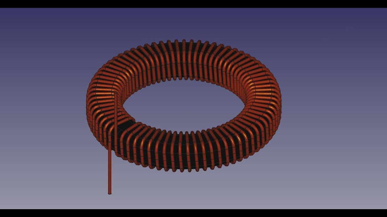 FREECAD #120 - TOROID CORE INDUCTOR - WIRE WIND WOUND