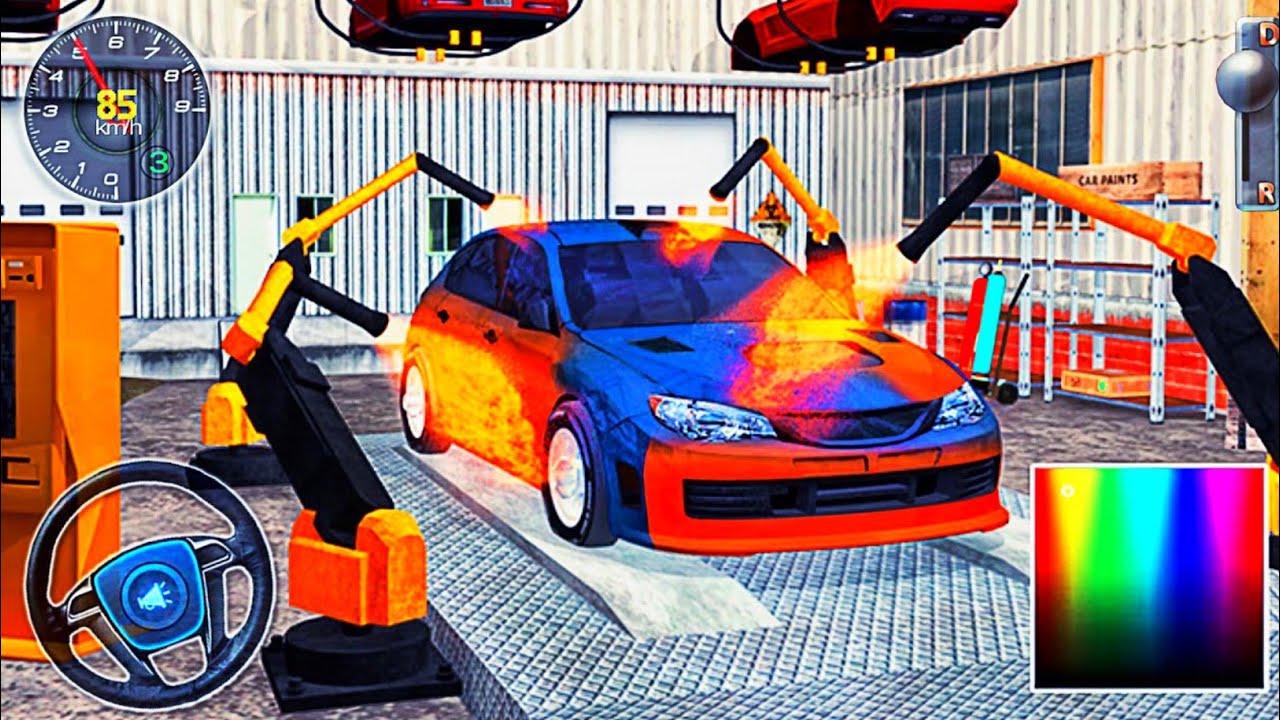 Smart Car Wash Service Simulator 3D - Car Gas Station Car Paint Shop - Android Gameplay