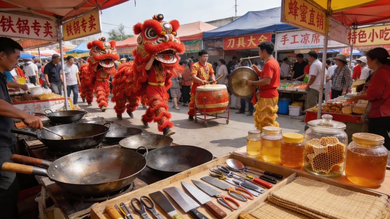 2025年中国乡村热闹非凡的赶集大全，精心挑选浓缩了4-5个一年一度的农村赶集节，一次看个够！村民盛装参与，人头攒动场面火爆，集市大到逛不完，人多到前脚踩后脚，美食多到让人一直买买买。