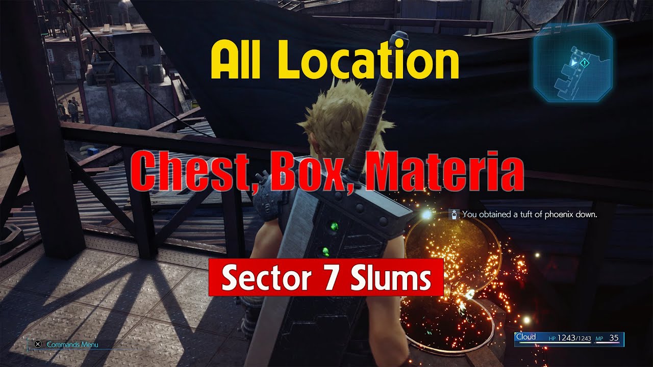 Final Fantasy VII Remake | ALL location chest, box, Materia in Sector 7 Slums