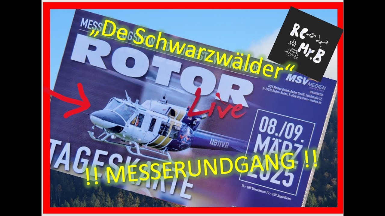 Rotor Live Messe 2025 / Messerundgang / Helikopter Flugvorführungen und Crashs der Modellbaumesse