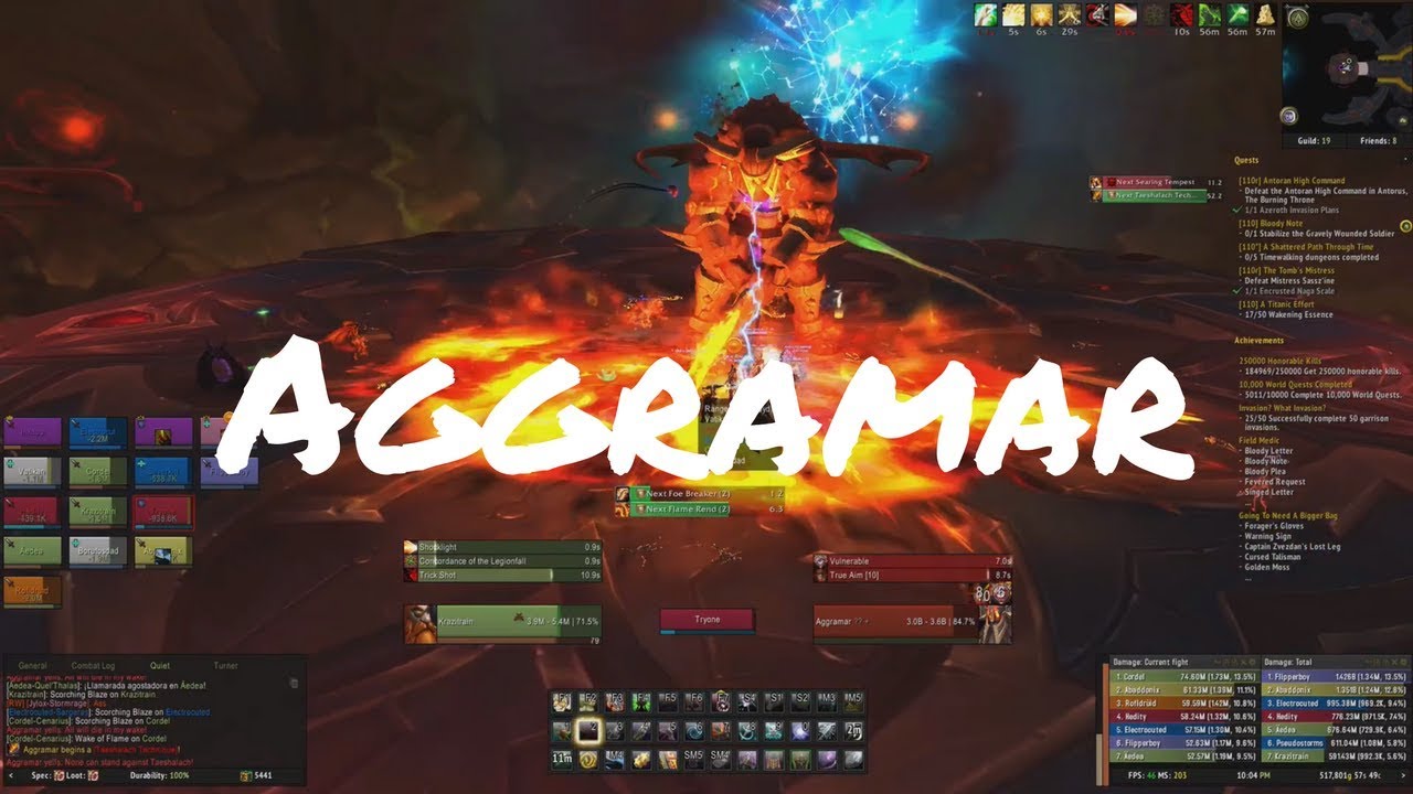 World of Warcraft - Normal Aggramar Full Fight - Antorus (Uncut/Unedited)