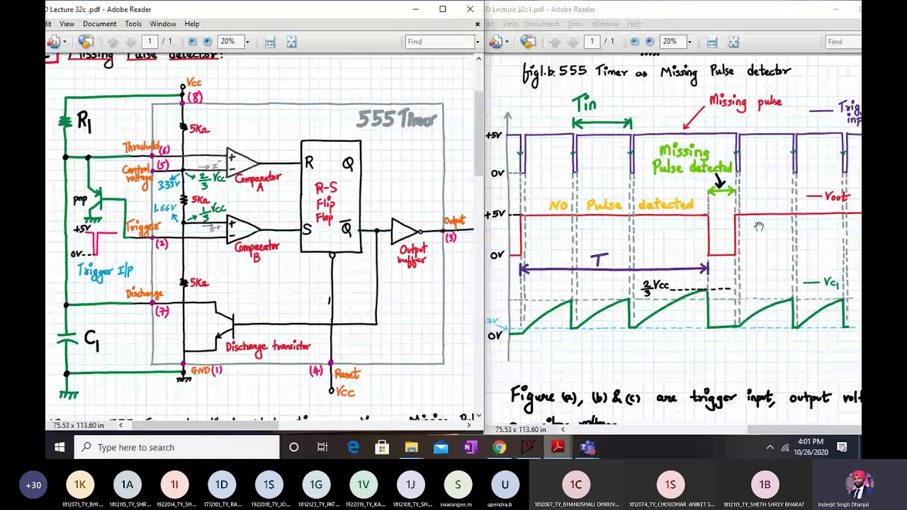 Missing pulse detector using 555 timer IC
