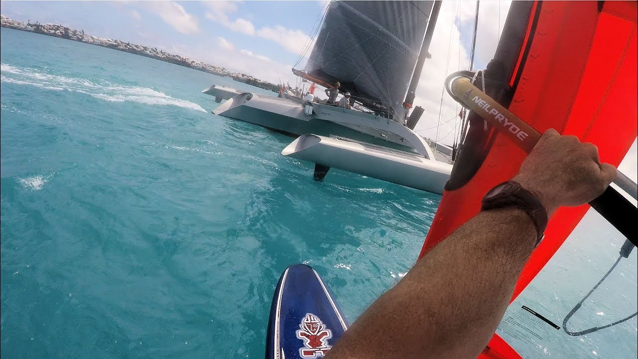 Bermuda Windsurfing - J Class viewing on Starboard Phantom 377