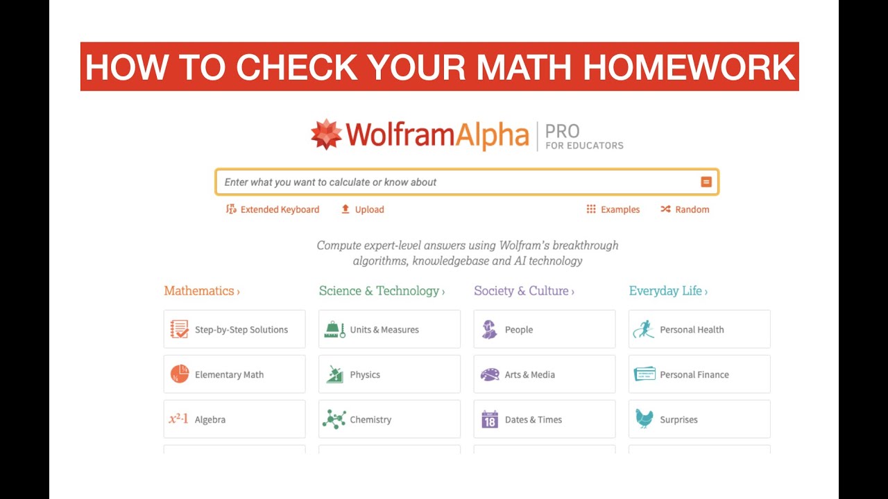 Как проверить домашнее задание по математике с помощью Wolfram Alpha