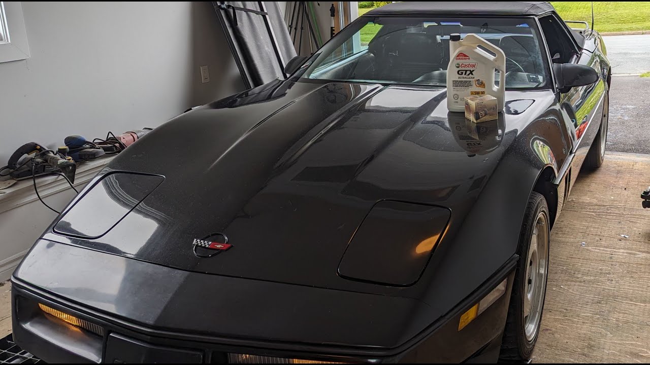 C4 Corvette oil change.  A little C4 love.