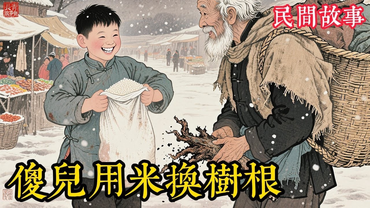 傻小子拿救命糧換爛樹根，誰知樹根一烤滿屋飄香，首富竟跪地送萬貫家財！#民间故事 #故事頻道 #听书 #民間故事 #有聲書 #說書 #睡前故事 #情感