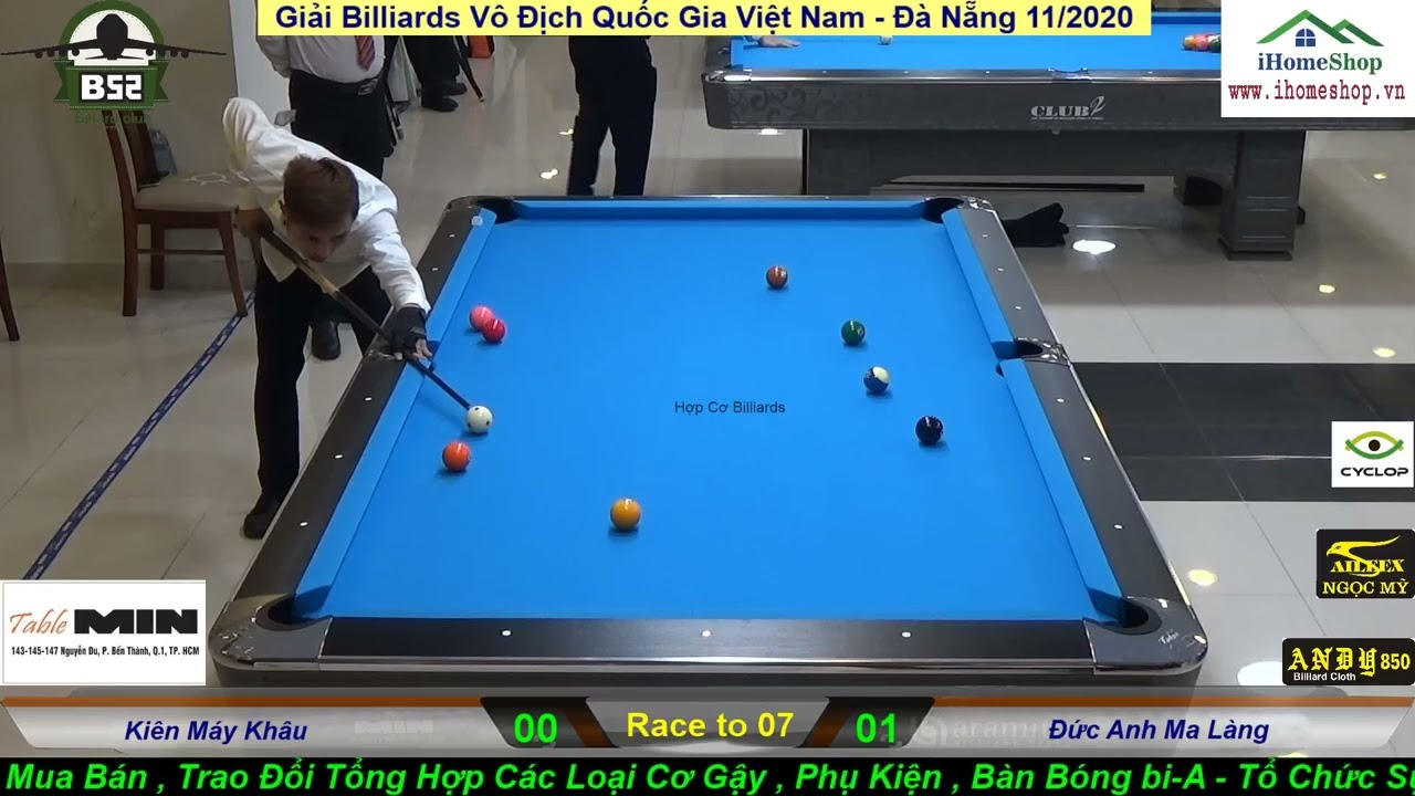 Kiên Máy Khâu - Đức Anh Ma Làng | Vòng 2 Giải VĐQG 2020 | 9 Ball | Hợp Cơ