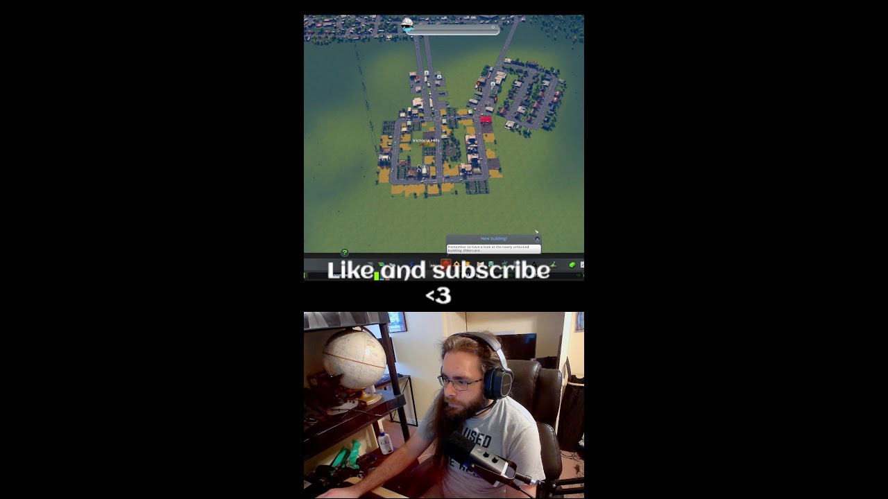 Playing Cities Skylines  (Portrait)