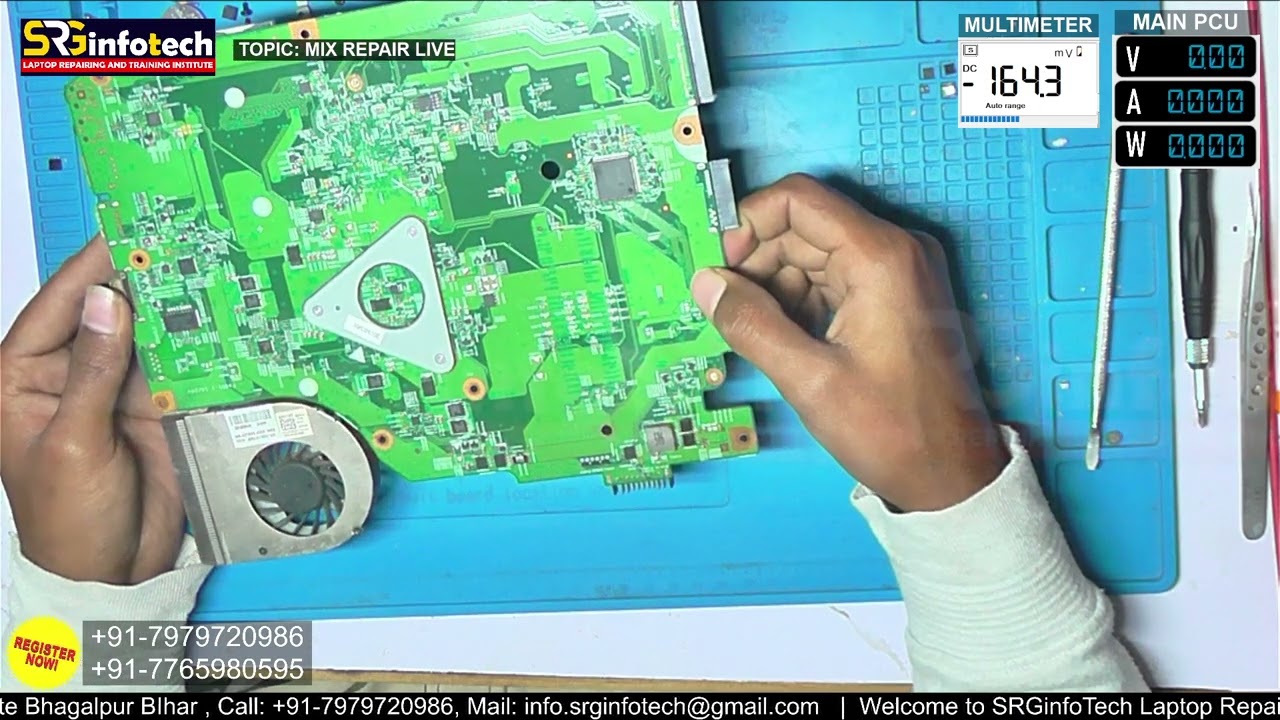 DELL VASTRO 2520 DEAD REPAIR  SHORTING REMOVE TRICK USING LI ION BATTERY | LAPTOP REPAIR COURSE #SRG