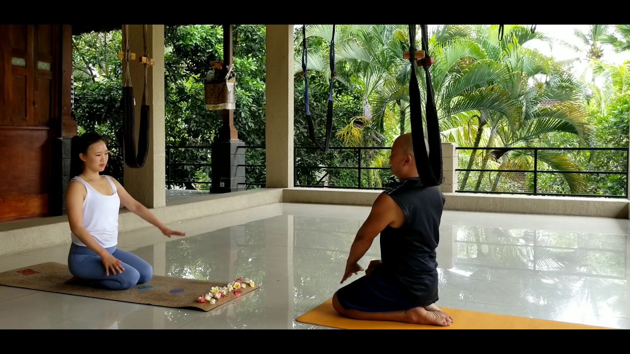Fly High Yoga Level 2 partner work, inversions and adjustments.
