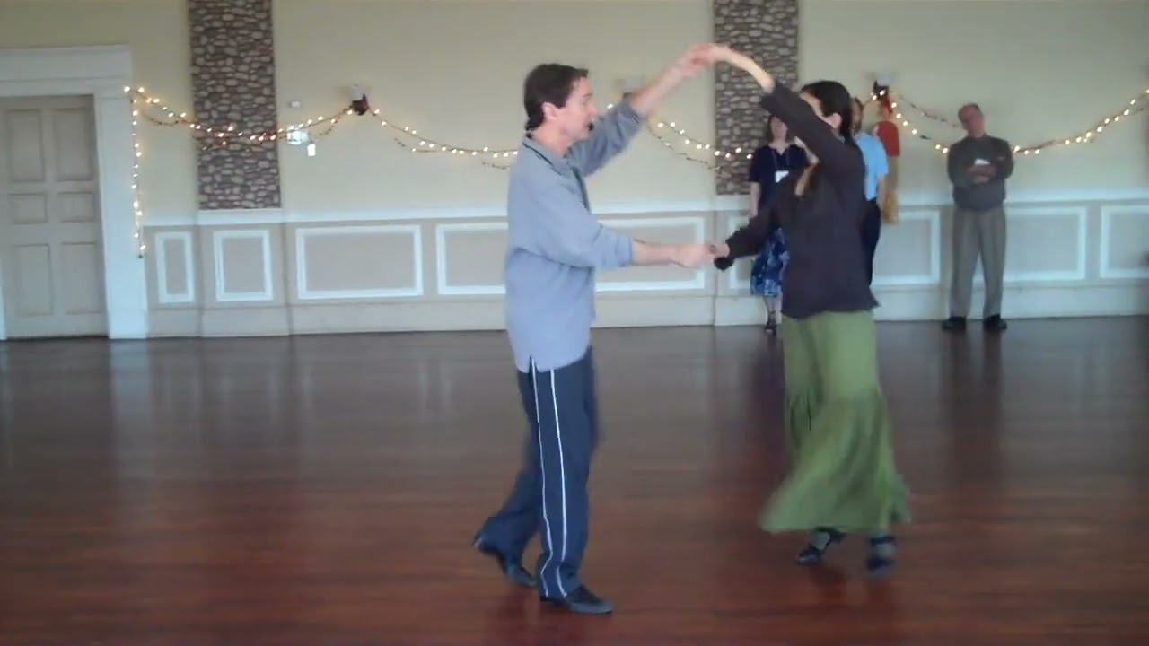 Richard Powers: demonstrating cross-step waltz variations  - Teaching at Pocono Waltz Weekend