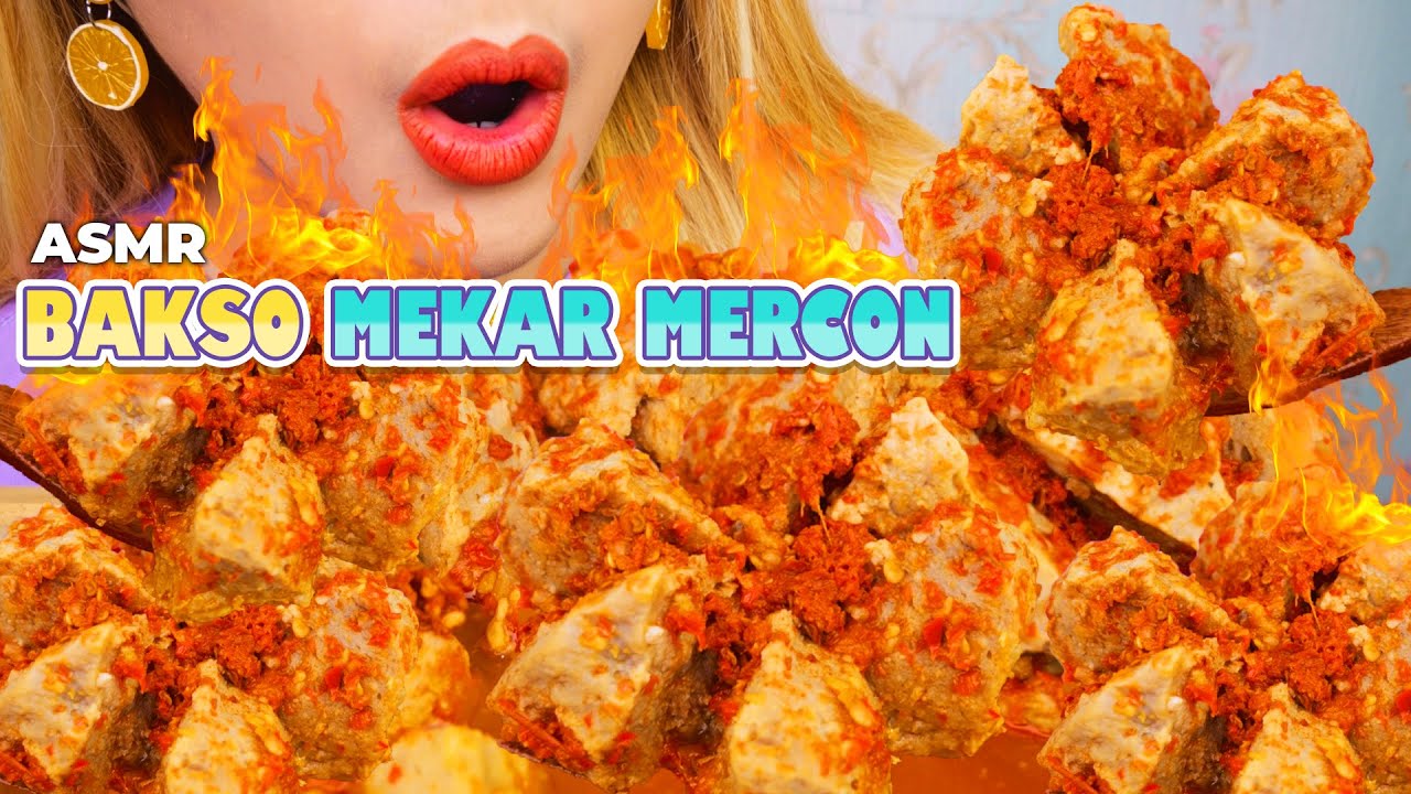 BUKA PUASA LANGSUNG PEDESS🥵 ASMR BAKSO BOGEM MEKAR KUAH SAMBEL MERCON🔥 | ASMR Indonesia