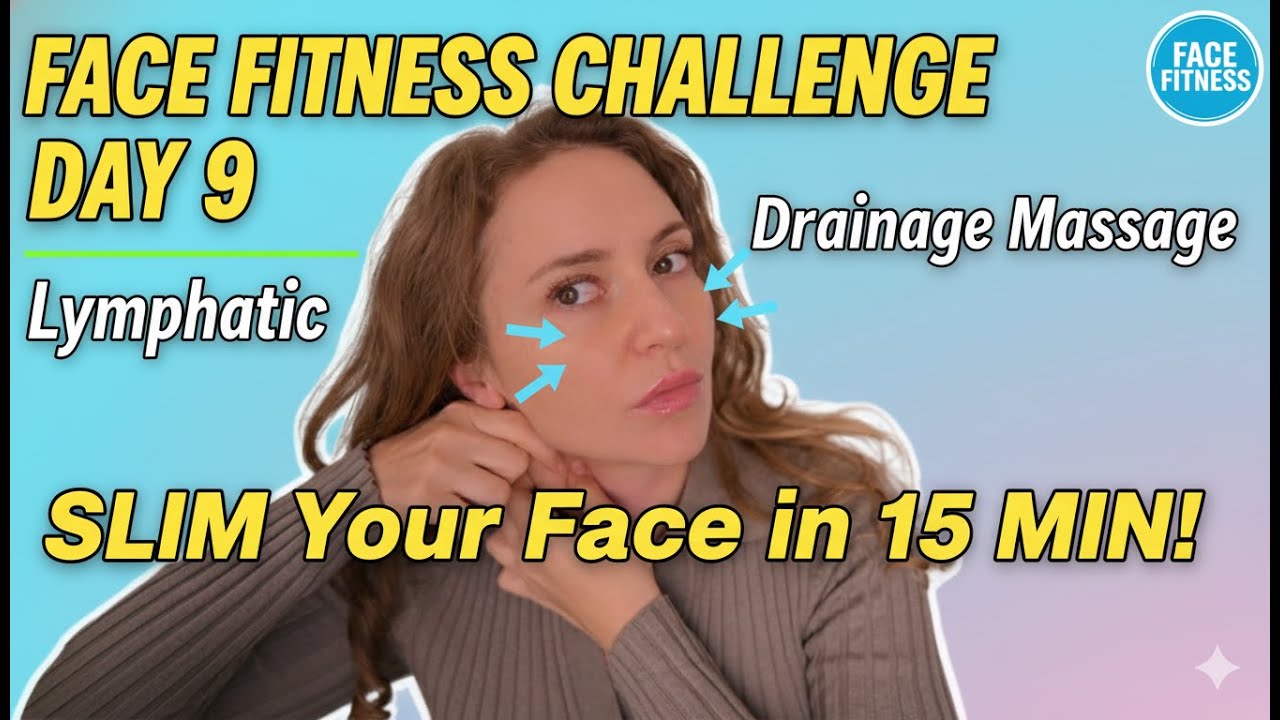 Lymphatic drainage massage face how to get slim face with good body weight Day 9