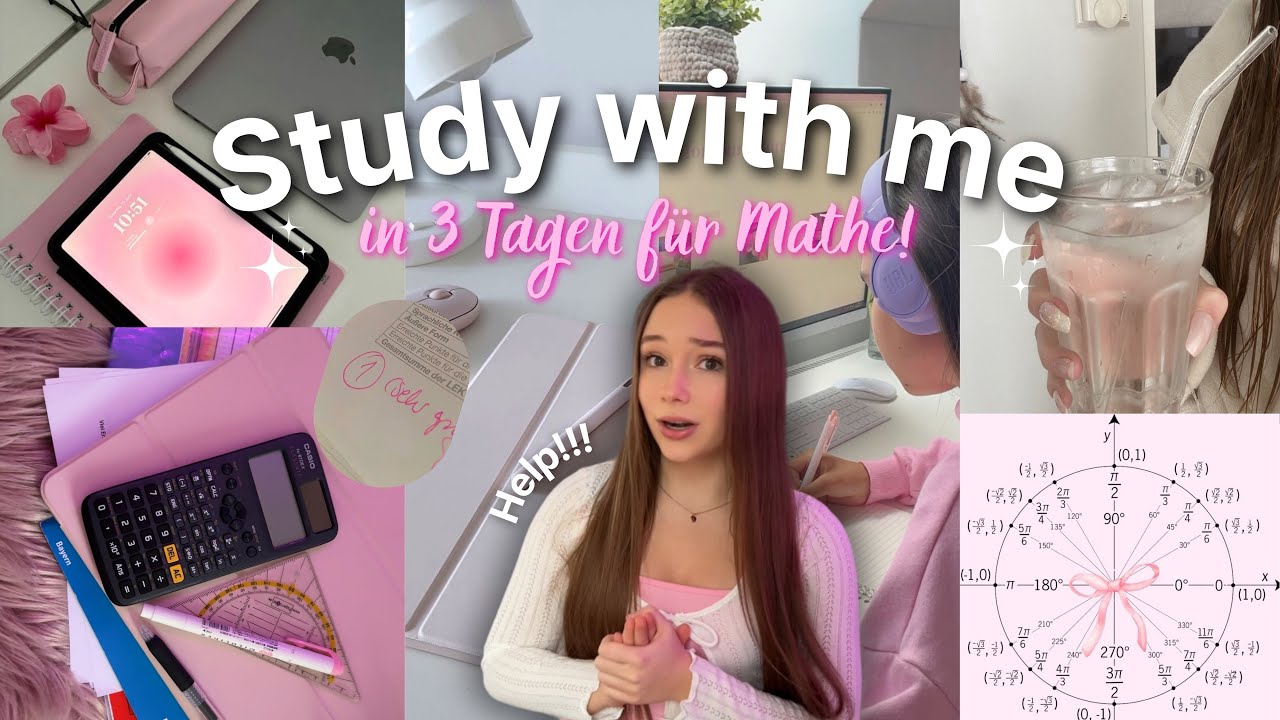 STUDY WITH ME | PRODUCTIVE 📝🎀 *in 3 Tagen für Mathe 📐