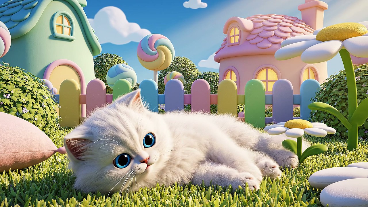 Cinco Gatitos con Bigotes Esponjosos Ronronean | Canciones de Gatitos y Rimas para Niños