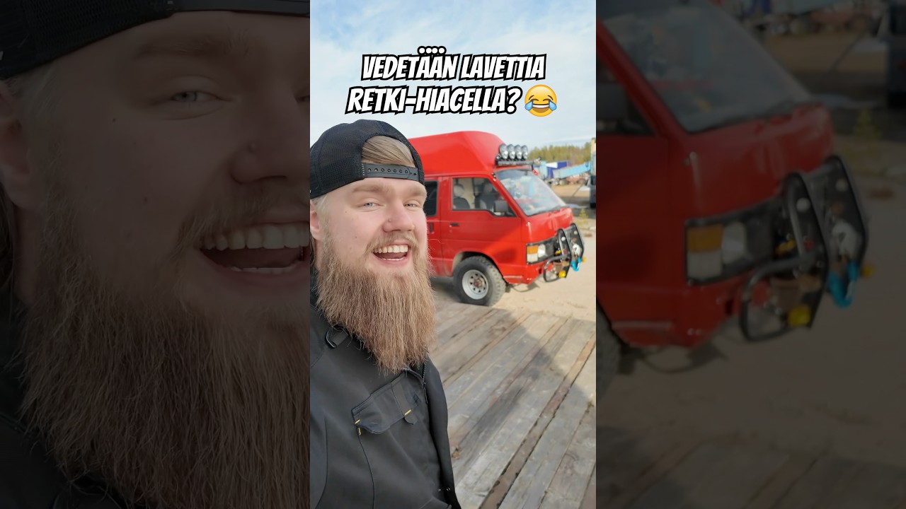 Jaksaako Retki-Hiace Vet&auml;&auml; Lavettia? #toyota #hiace #rekka #lavetti