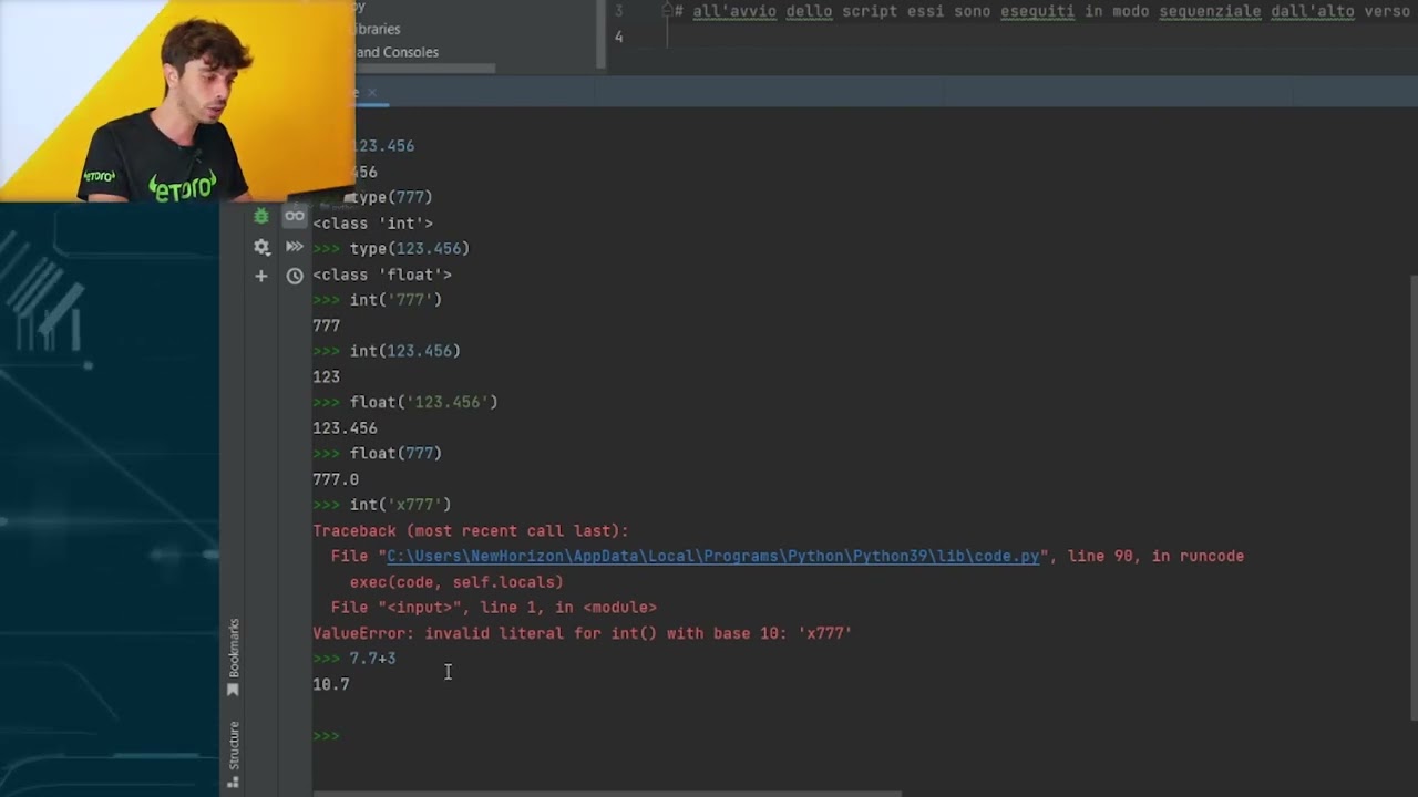 Programmare con Python | Variabili Numeriche