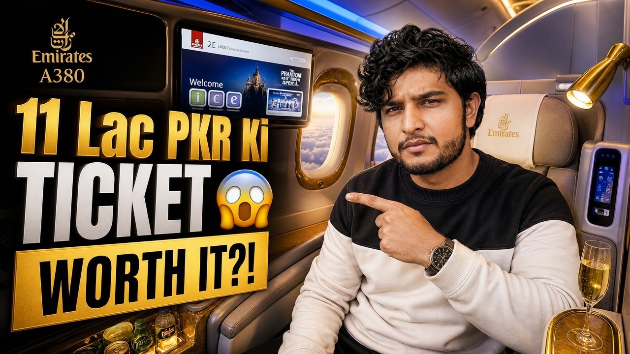 11 LAC KI PLANE TICKET | LONDON TO PAKISTAN | EMIRATES A380 BUSINESS CLASS REVIEW
