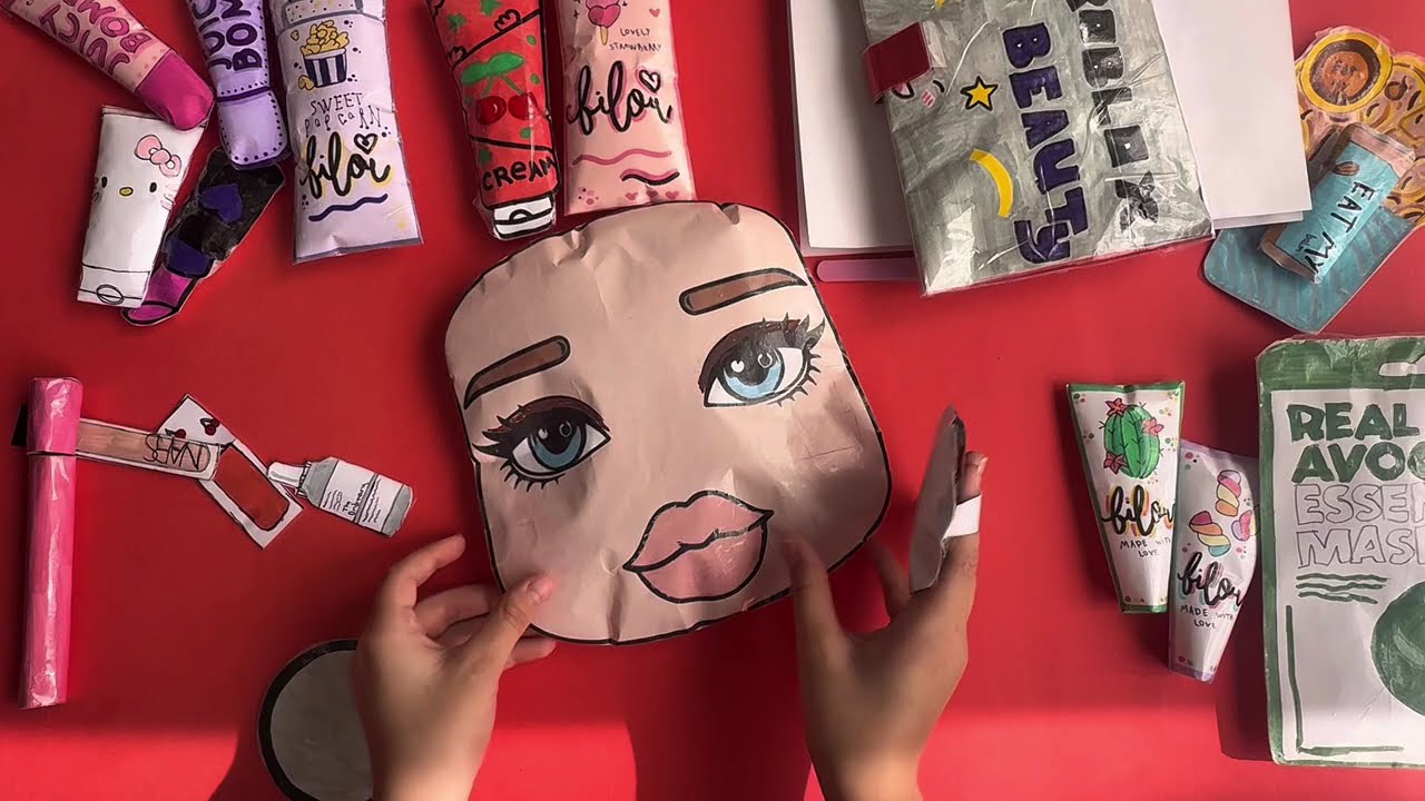 Roblox Makeup ASMR🩷 Paper DIY 🩷 Baddie Makeupand Skincare !!!