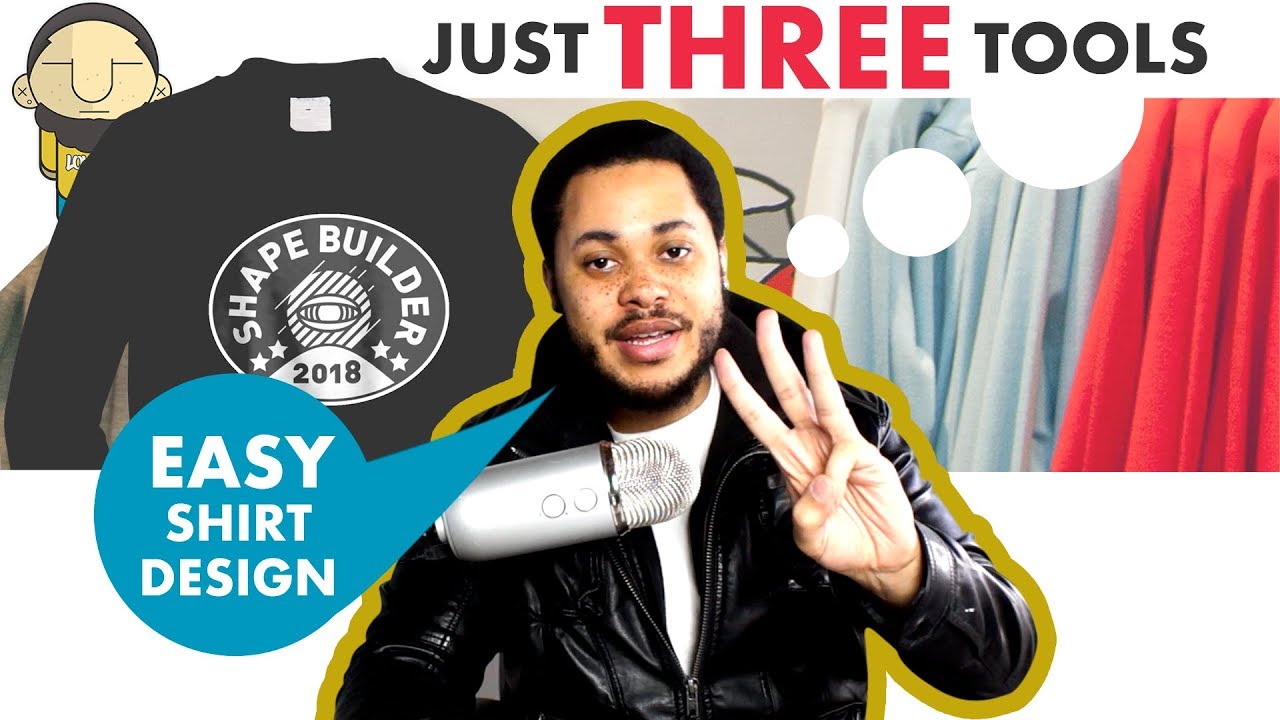3 BASIC DESIGN TOOLS for EASY & COOL T SHIRT DESIGNS | Adobe Illustrator Tutorial [T Shirt Tuesday]