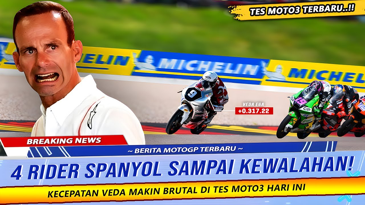 BOS HONDA SAMPAI HISTERIS! VEDA DIKEPUNG EMPAT PEMBALAP EROPA DI TES MOTO3 HARI INI