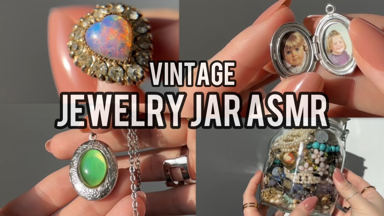 I opened a Vintage Jewelry Jar and found so many treasures! No talking ASMR