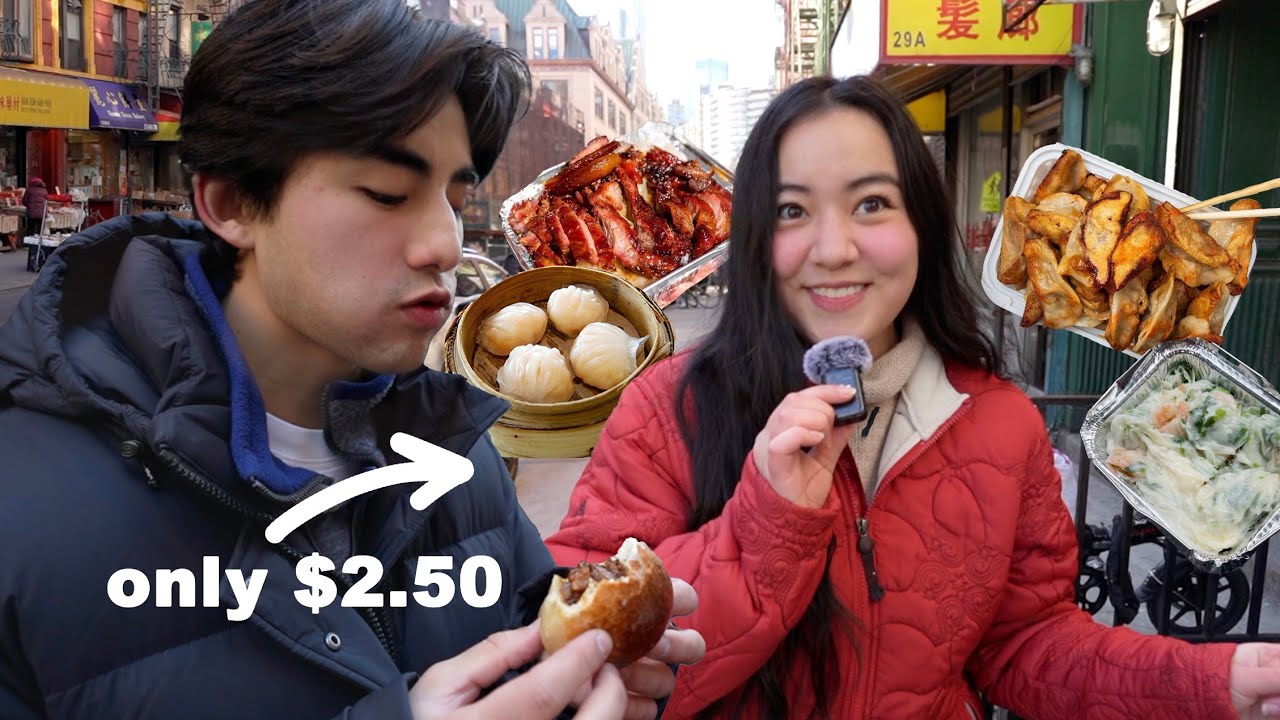 Trying the BEST STREET FOOD in NYC CHINATOWN🥢🥮⋆✶.˚