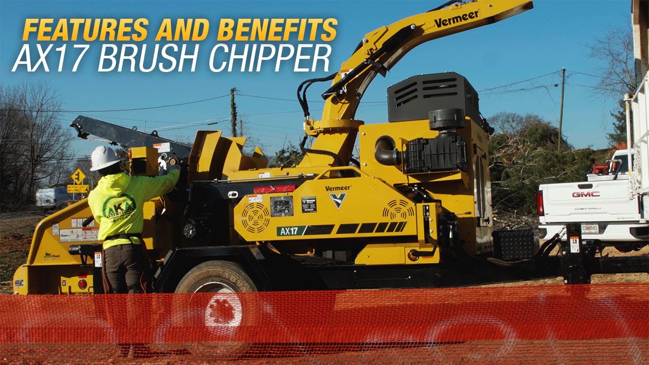 Features and benefits of the AX17 brush chipper by Vermeer
