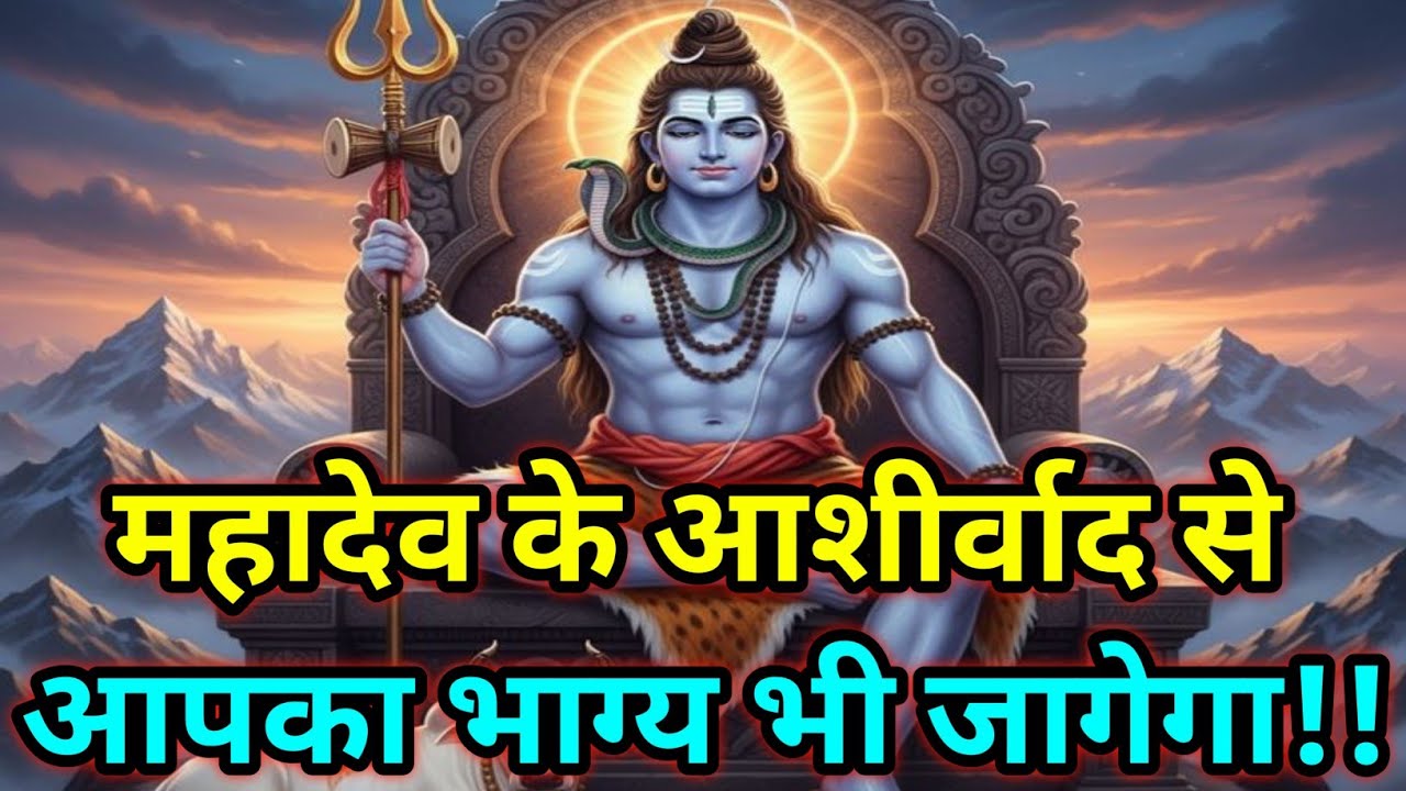 🕉️ महादेव के आशीर्वाद से आपका भाग्य भी आगेग़ा।🕉️ Today Mahadev sandesh #mahadev 