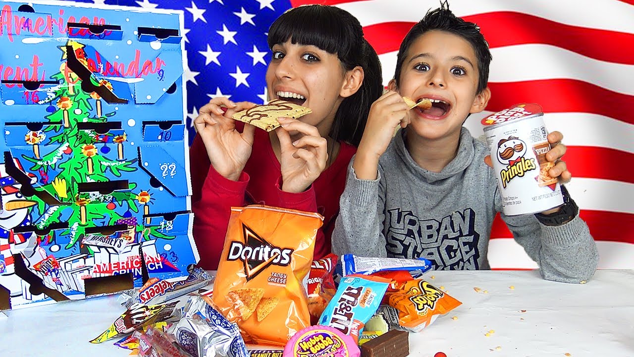 MANGIAMO UN INTERO CALENDARIO DELL'AVVENTO DI SNACK AMERICANI!!! -  American Crunch