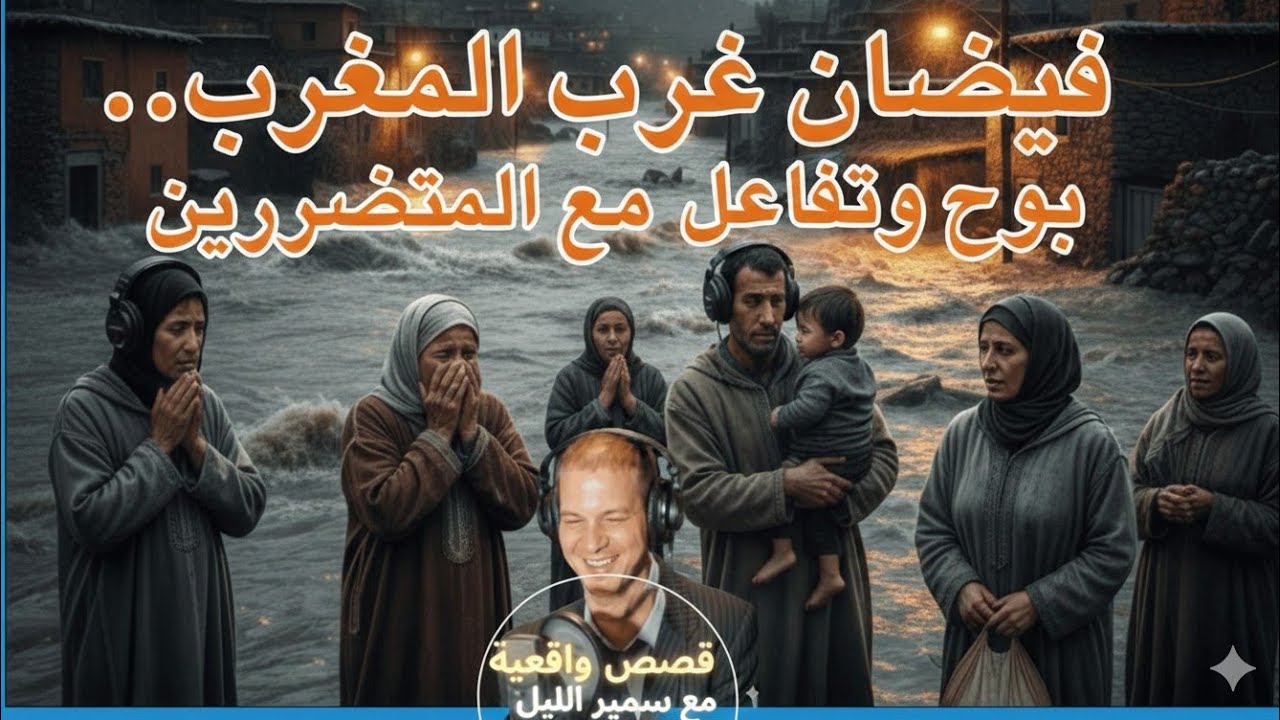 فيضان غرب المغرب..بوح وتفاعل مع المتضررين على سمير الليل مع مصطفى الهردة