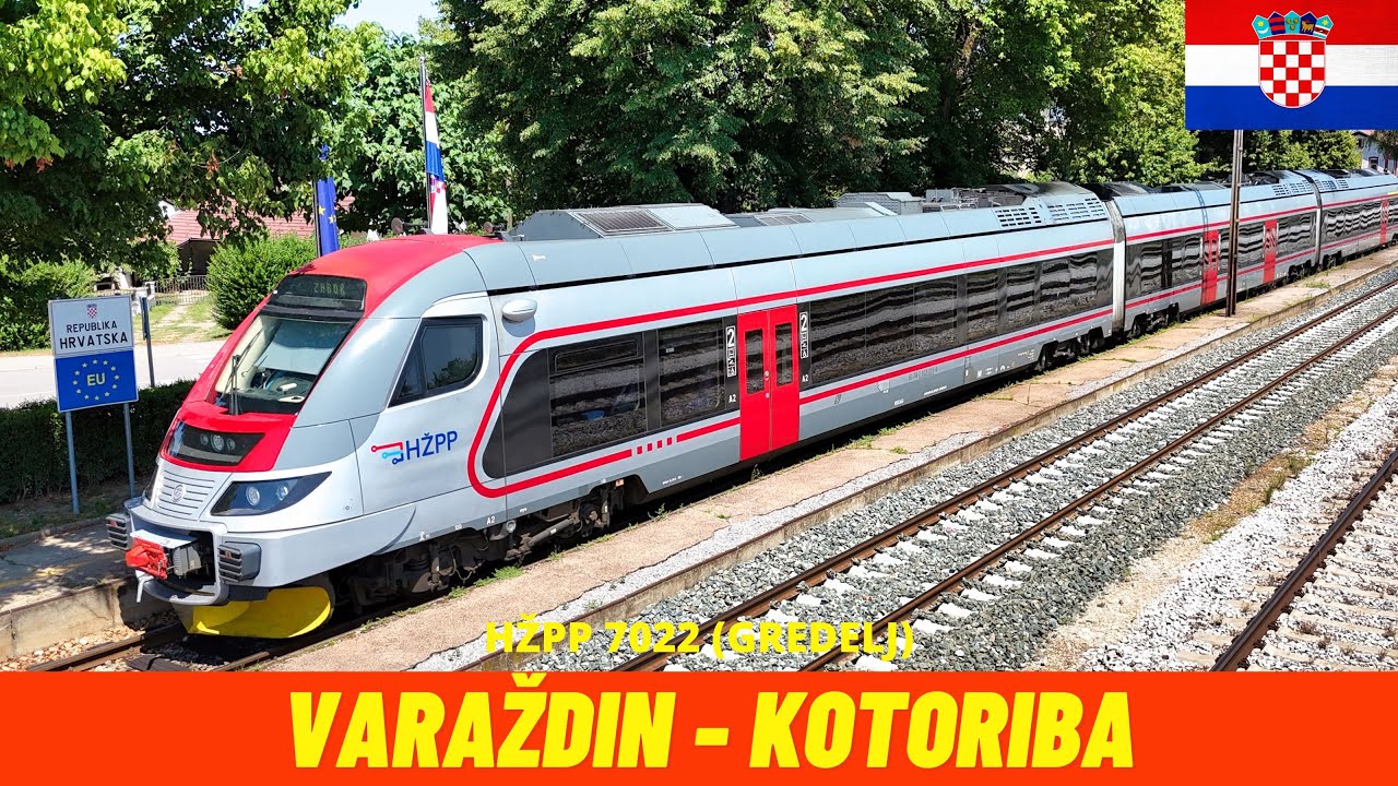 Cab Ride Varaždin - Kotoriba - Varaždin (R201 and  M501 Railways, Croatia) train driver's view 4K