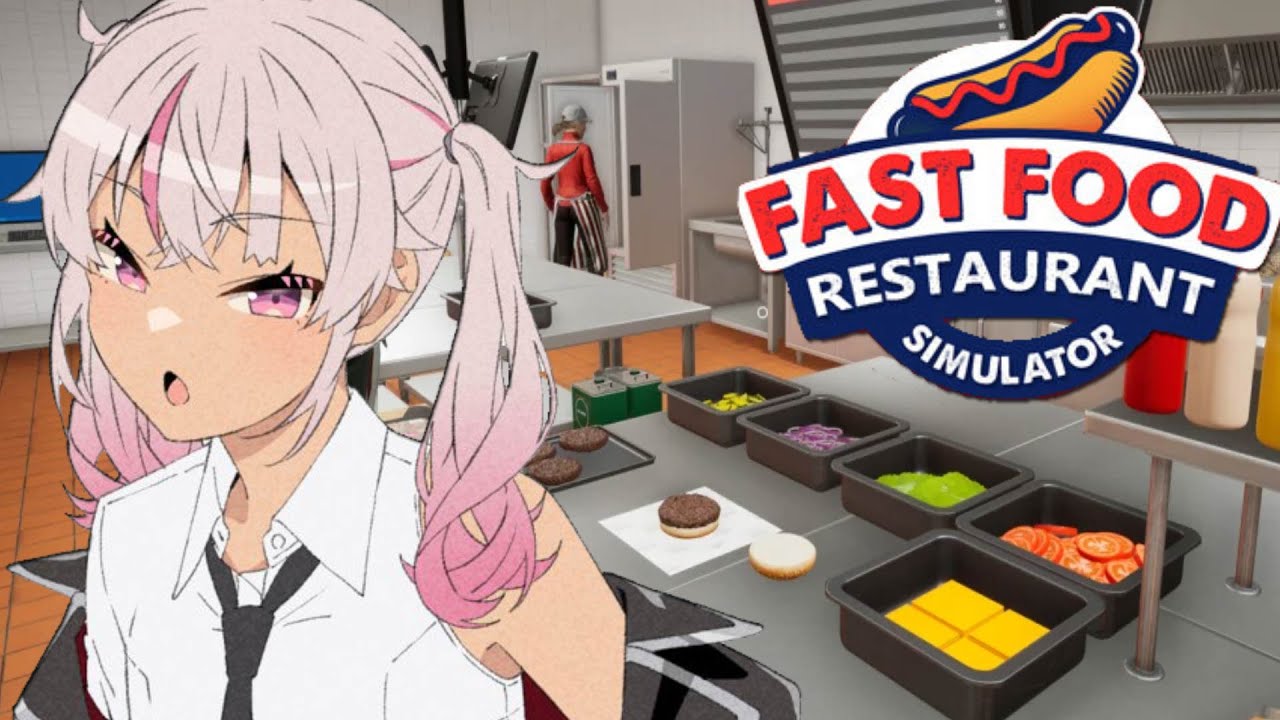 ┊ ハンバーガー屋さん┊４人用のゲームを 1人 で遊びます【魔使マオ／にじさんじ】