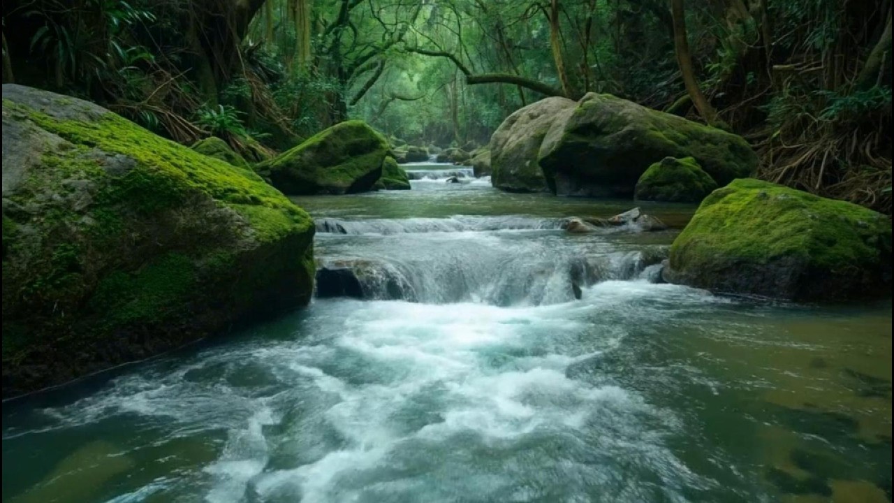 Peaceful Forest River  Ambience 🌳💧 Relax, Study, Meditate