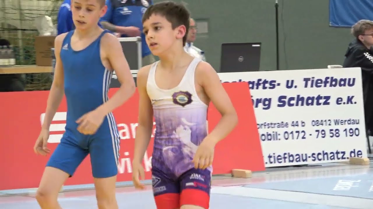 Wrestling / Ringen MDM 2024 in Werdau, Greco, Jugend C (U12), 34 kg, Bartsch - Eggebrecht