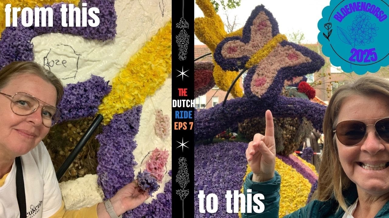 Volunteering at Bloemencorso 2025🌼  | Building Flower Floats + Visiting Haarlem Flower Parade!